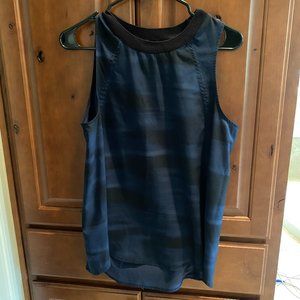 Athleta Zephyr Tank - Blue/Black, size Small